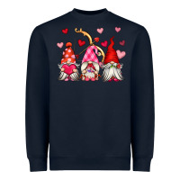 Navy valentine's day gnomes Heavyweight Sweatshirt - OliviaCreatesArt