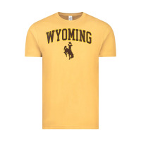 Vintage Mustard Womens Wyoming Cowboys Apparel Fan Favorite Arch Vintage Tee - longCreatives