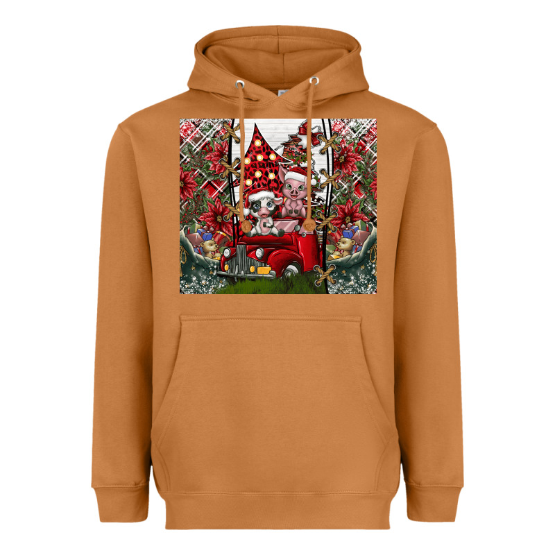 Merry Christmas Heavyweight Hoodie by CowhideDigitalArt | Teevron
