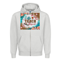 Dove Grey coffee teach repeat tumbler Zipper Hoodie - BundleAndBundleShop