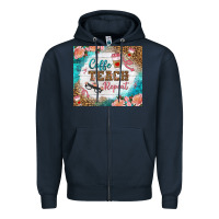 Navy coffee teach repeat tumbler Zipper Hoodie - BundleAndBundleShop