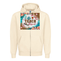 Sandshell coffee teach repeat tumbler Zipper Hoodie - BundleAndBundleShop
