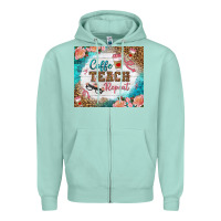 Seafoam coffee teach repeat tumbler Zipper Hoodie - BundleAndBundleShop