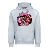 Heather Grey pink out football Urban Hoodie - BarkalooDesign