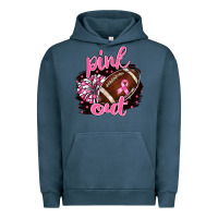 Pigment Midnight Navy pink out football Urban Hoodie - BarkalooDesign