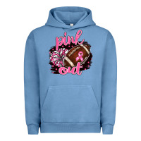 Pigment Pebble Blue pink out football Urban Hoodie - BarkalooDesign