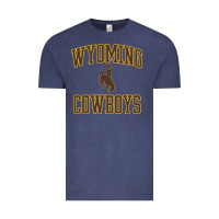 Vintage Denim Wyoming Cowboys Men's Apparel Gameday Arch Over Cowboys Sweat Vintage Tee - longCreatives