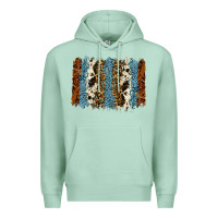 Seafoam tool leather leopard cowhide backround Premium Hoodie - RanaPortraitStore