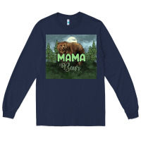 Navy Mama bear tumbler Long Sleeve Tee - HowdyJamesFarm