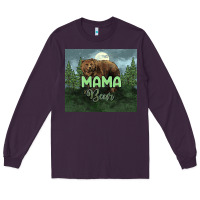 Plum Mama bear tumbler Long Sleeve Tee - HowdyJamesFarm