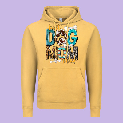 Best Dog Mom Ever Vintage Hoodie Designed By Texasbilliewilder