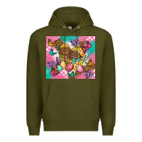 Army Green Easter Bunnies And Egg Tumbler Premium Hoodie - BundleAndBundleShop