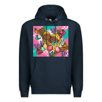 Navy Easter Bunnies And Egg Tumbler Premium Hoodie - BundleAndBundleShop