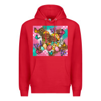 Red Easter Bunnies And Egg Tumbler Premium Hoodie - BundleAndBundleShop