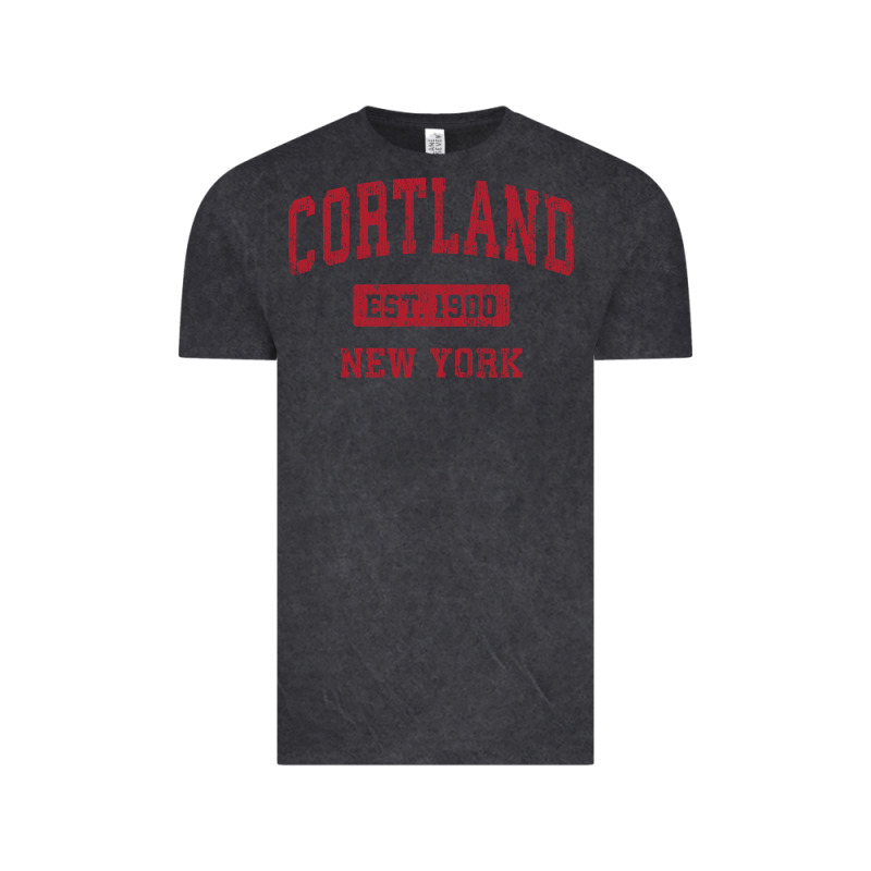 Cortland New York Ny Vintage Sports Design Red Design Sweat Vintage Tee by longCreatives | Teevron