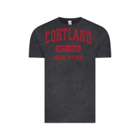 Vintage Black Cortland New York NY Vintage Sports Design Red Design Sweat Vintage Tee - longCreatives