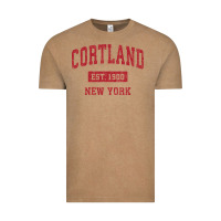 Vintage Coffee Cortland New York NY Vintage Sports Design Red Design Sweat Vintage Tee - longCreatives