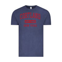 Vintage Denim Cortland New York NY Vintage Sports Design Red Design Sweat Vintage Tee - longCreatives