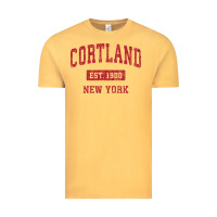 Vintage Mustard Cortland New York NY Vintage Sports Design Red Design Sweat Vintage Tee - longCreatives