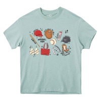 Arona baseball mom Heavy Core Tee - MaliasSmallBusiness