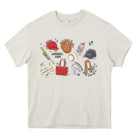 Cream baseball mom Heavy Core Tee - MaliasSmallBusiness