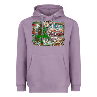 Lavender merry Christmas tree western Heavyweight Hoodie - CowhideDigitalArt