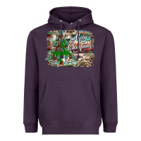 Plum merry Christmas tree western Heavyweight Hoodie - CowhideDigitalArt