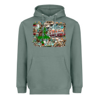 Sage merry Christmas tree western Heavyweight Hoodie - CowhideDigitalArt