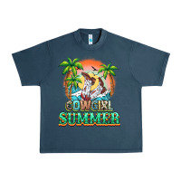 Midnight Navy Cowgirl summer Urban Heavy Tee - NancyCooperArtShop