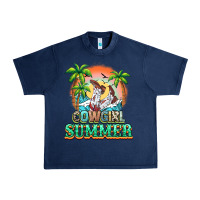 Navy Cowgirl summer Urban Heavy Tee - NancyCooperArtShop
