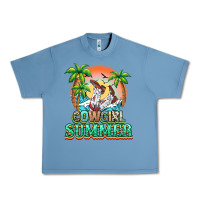 Pebble Blue Cowgirl summer Urban Heavy Tee - NancyCooperArtShop