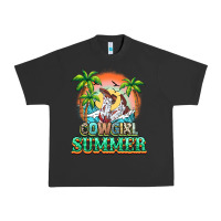 Pigment Black Cowgirl summer Urban Heavy Tee - NancyCooperArtShop