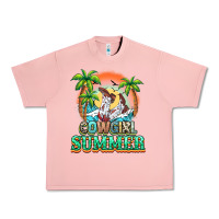 Salmon Cowgirl summer Urban Heavy Tee - NancyCooperArtShop