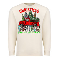 Sandshell christmas tree farm truck Premium Sweatshirt - CowhideDigitalArt