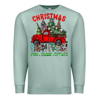 Seafoam christmas tree farm truck Premium Sweatshirt - CowhideDigitalArt
