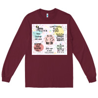 Burgundy it's ok to be not ok Long Sleeve Tee - TumblerDesignByShophia