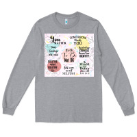 Heather Grey it's ok to be not ok Long Sleeve Tee - TumblerDesignByShophia