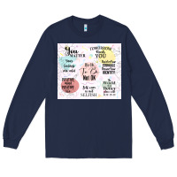 Navy it's ok to be not ok Long Sleeve Tee - TumblerDesignByShophia