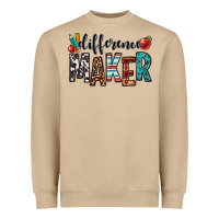 Mushroom difference maker teacher Heavyweight Sweatshirt - OliviaCreatesArt