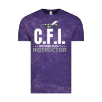 Cloud Purple CFI CFI Certified Flight Pilot Gift CFI Flying Instructor Vintage Tee - longCreatives