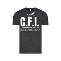 Vintage Black CFI CFI Certified Flight Pilot Gift CFI Flying Instructor Vintage Tee - longCreatives