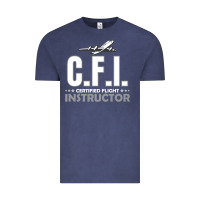 Vintage Denim CFI CFI Certified Flight Pilot Gift CFI Flying Instructor Vintage Tee - longCreatives