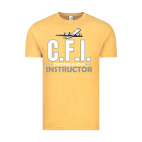 Vintage Mustard CFI CFI Certified Flight Pilot Gift CFI Flying Instructor Vintage Tee - longCreatives
