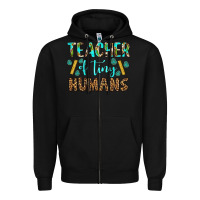 Black teacher of tiny humans Zipper Hoodie - BundleAndBundleShop