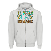 Dove Grey teacher of tiny humans Zipper Hoodie - BundleAndBundleShop