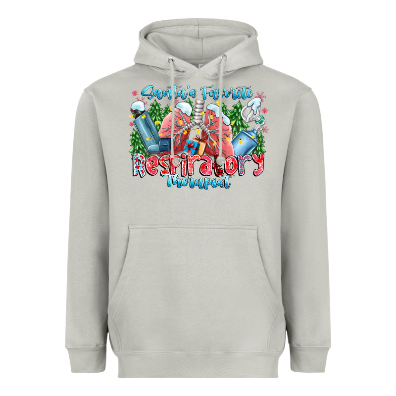 Santa's Favorite Respiratory Therapist Heavyweight Hoodie by CowhideDigitalArt | Teevron