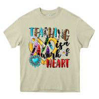 Mossy teaching is a work of heart Heavy Core Tee - NancyCooperArtShop