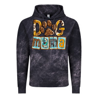 Cloud Black Dog Mama with Paw Vintage Hoodie - texasbilliewilder