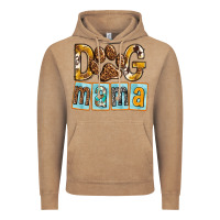 Vintage Coffee Dog Mama with Paw Vintage Hoodie - texasbilliewilder