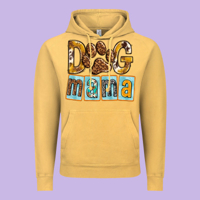 Dog Mama With Paw Vintage Hoodie Designed By Texasbilliewilder